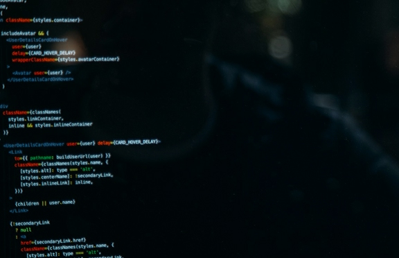 Code on a screen
